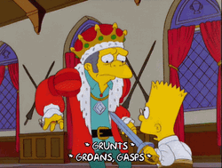 Bart Simpson Stabbing Moe Szyslak GIF
