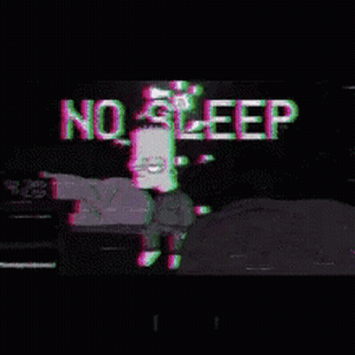 Bart Simpson Standing In Front Of No Sleep Wall GIF