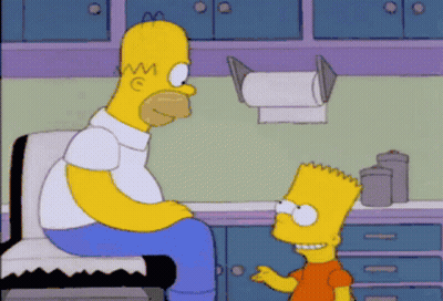 Bart Simpson Talking To Homer Simpson GIF