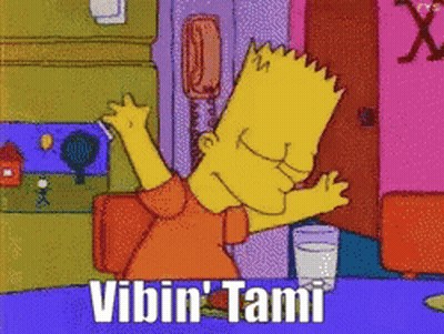 Bart Simpson Vibin Tami Arms Outstretched GIF