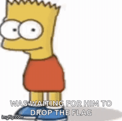 Bart Simpson Waiting For Flag Drop GIF