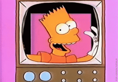 Bart Simpson Waving Hand Pink Screen GIF