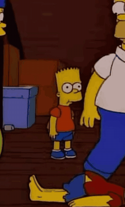 Bart Simpson With Plate Of Food And Glass Of Milk GIF