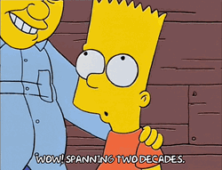 Bart Simpsons Talking Wow Decades  GIF