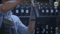 Bartender Cool Pouring Drinks On Glass GIF