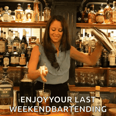 Bartender Pouring Drink Enjoy Last Weekend GIF