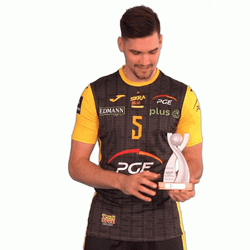 Bartłomiej Janus Holding The Mvp Trophy GIF