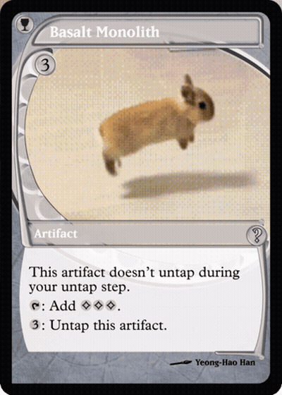 Basalt Monolith Rabbit Card GIF