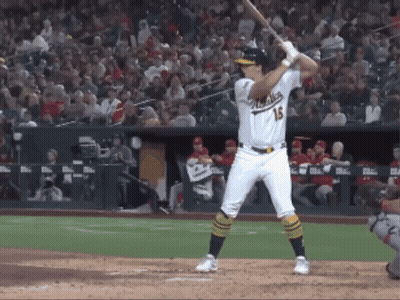 Baseball Batter Swinging GIF