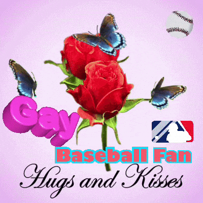 Baseball Fan Hugging Greeting Card GIF