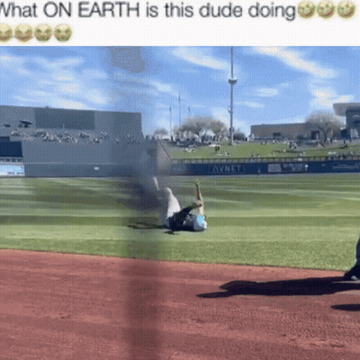 Baseball Field Person Laying What On Earth GIF