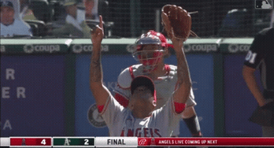 Baseball Game Angels Winning 4 To 2 GIF