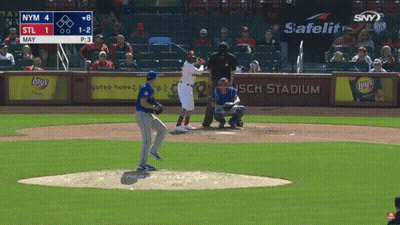 Baseball Game At Busch Stadium Score 1-2 GIF