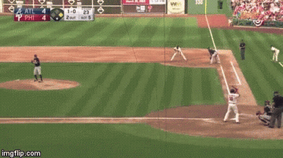 Baseball Game Between ATL And Phil GIF