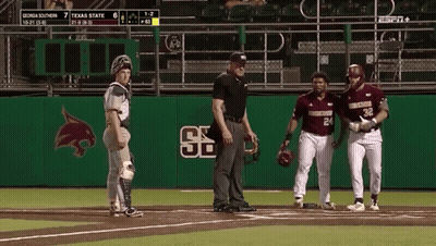 Baseball Game Between Georgia Tech And Texas State GIF