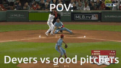 Baseball Game Devers Vs Good Pitchers On Fox GIF