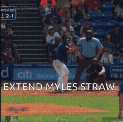 Baseball Game Extend Myles Straw GIF