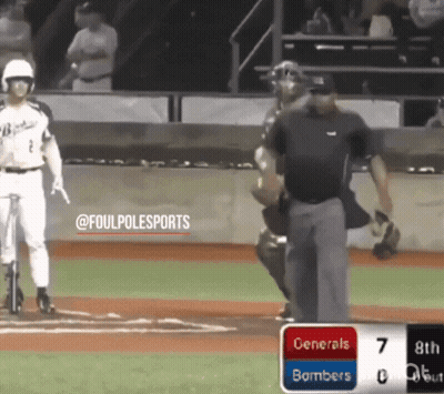 Baseball Game Generals Vs Bombers Score 7 To 8 GIF