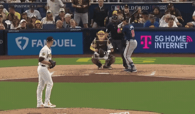 Baseball Game In Front Of 5G Home Internet Banner GIF