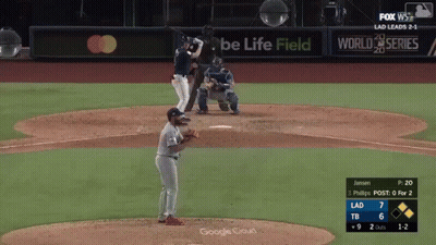 Baseball Game In Front Of Be Life Field Sign GIF