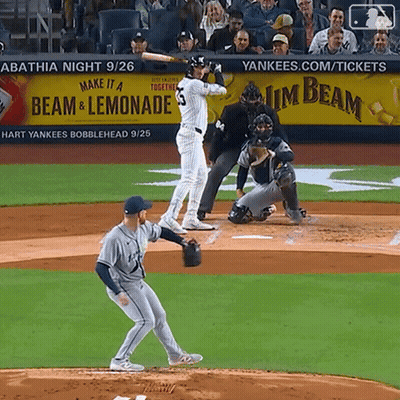 Baseball Game In Front Of Beam And Lemonade Ad GIF