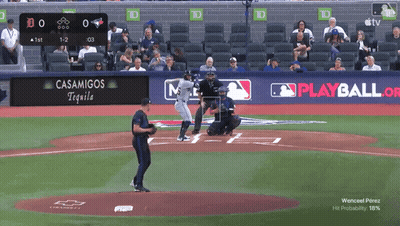 Baseball Game In Front Of Casamigos Tequila Ad GIF