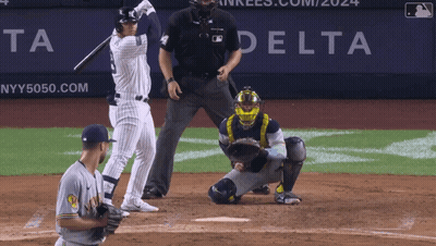 Baseball Game In Front Of Delta Logo GIF