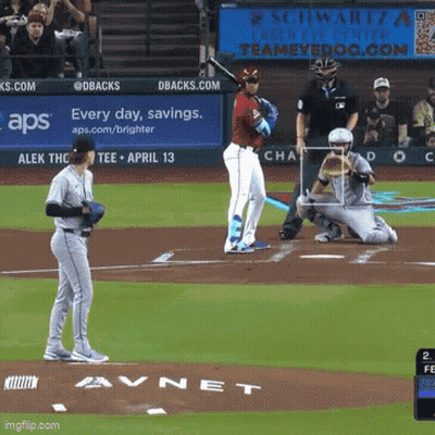 Baseball Game In Front Of Every Day Savings Banner GIF