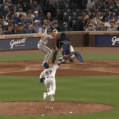 Baseball Game In Front Of Garrett Banner GIF