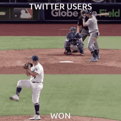 Baseball Game In Front Of Globe Ad GIF