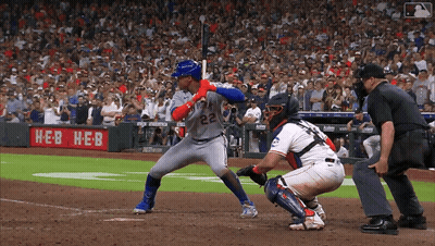 Baseball Game In Front Of H-E-B Banner GIF