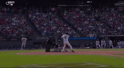 Baseball Game In Front Of Lexus Banner GIF