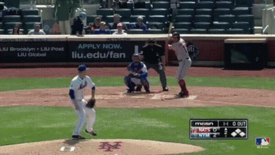 Baseball Game In Front Of Liu Ad GIF