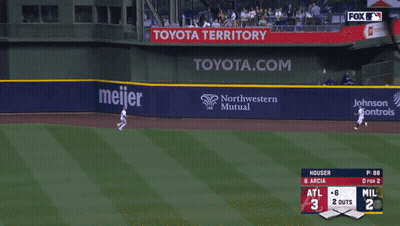 Baseball Game In Front Of Mutual Ad GIF