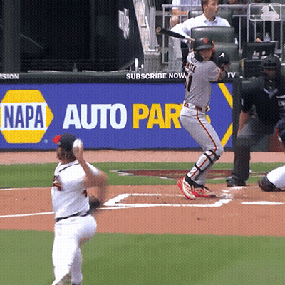 Baseball Game In Front Of Napa Ad GIF