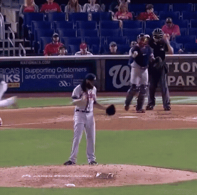 Baseball Game In Front Of Nationals Ad GIF