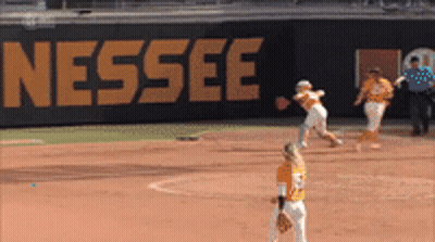 Baseball Game In Front Of Nesssee Sign GIF