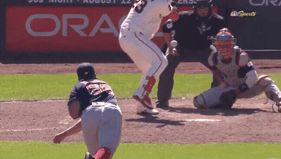 Baseball Game In Front Of Oracle Banner GIF