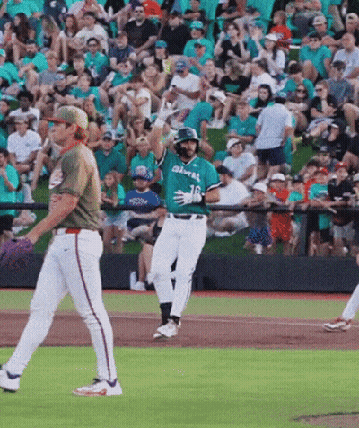 Baseball Game In Front Of Pepsi Sign GIF