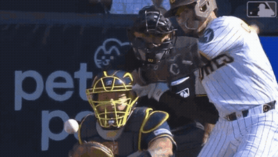 Baseball Game In Front Of Petco Ad GIF