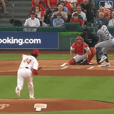 Baseball Game In Front Of Phillies Advertisement GIF
