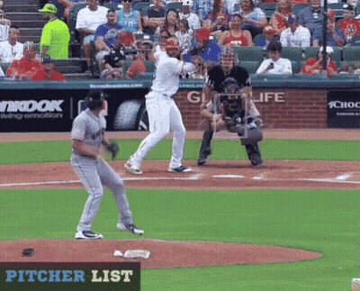 Baseball Game In Front Of Pitcher List Sign GIF