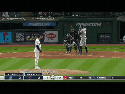 Baseball Game In Front Of Progressive Ad GIF