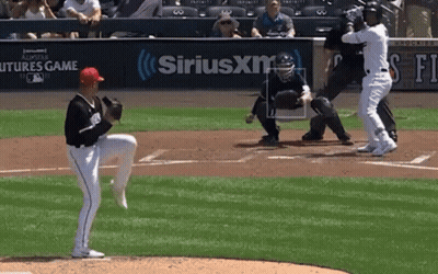 Baseball Game In Front Of Sirius XM Sign GIF