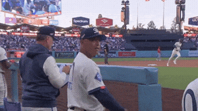 Baseball Game In Front Of Spectrum Sign GIF