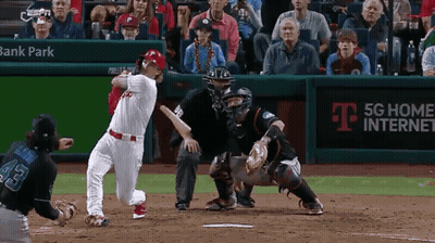 Baseball Game In Front Of T-Mobile Ad GIF