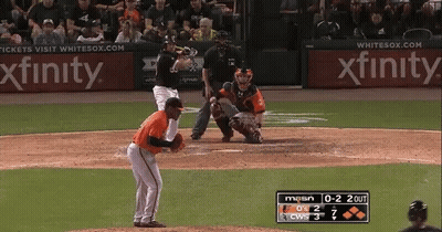 Baseball Game In Front Of Xfinity Sign GIF