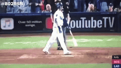 Baseball Game in Front of YouTube TV Ad