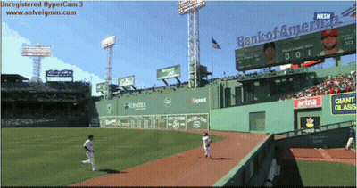 Baseball Game In Stadium With Bank Of America Billboard GIF