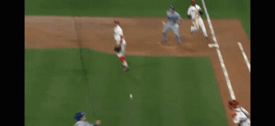 Baseball Game In Stadium With Budweiser Ad GIF